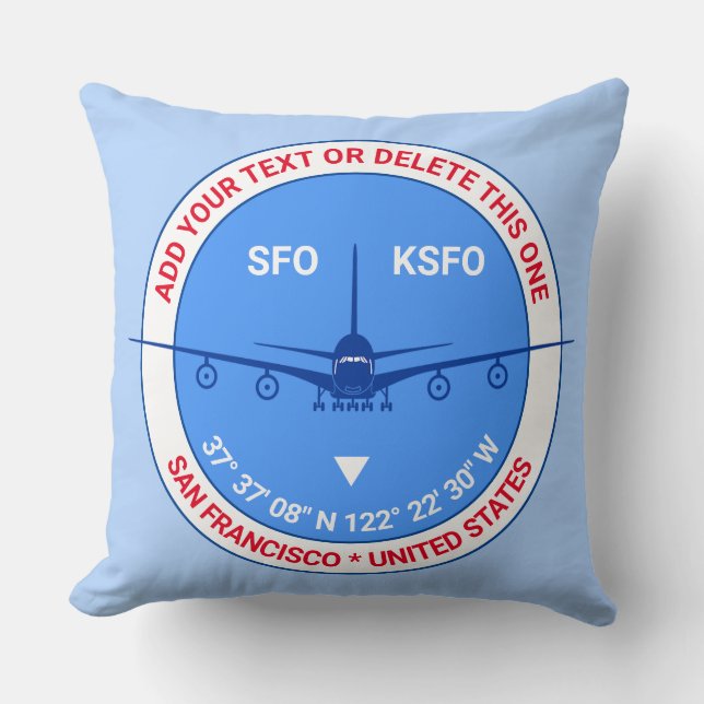 Aviation, Airport, Pilot, Traveler Charming Throw Pillow (Front)