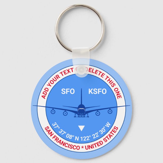 Aviation, Airport, Pilot, Traveler Tourist Chic Keychain (Front)