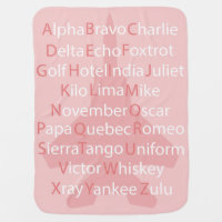 Aviation Alphabet Baby Blanket