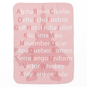 Aviation Alphabet Baby Blanket