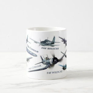 Aviation Art Mug " American warplane of WWII"
