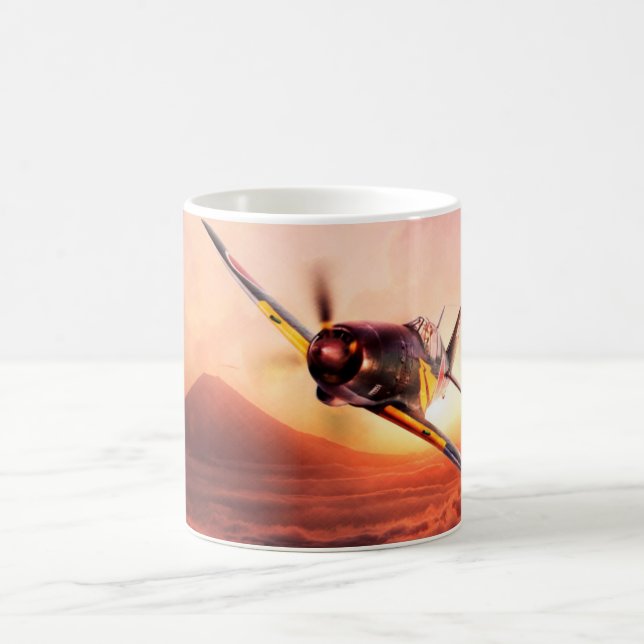 Aviation Art Mug "Mitsubishi J2M 雷電 Jack" (Center)