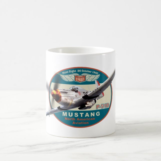Aviation Art Mug "P-51 Mustang" (Center)