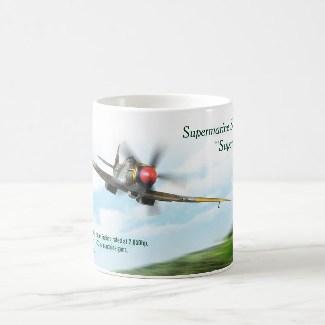 Aviation Art Mug "Supermarine Spitfire Mk. XVIII" (Center)