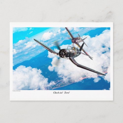 Aviation Art Postcard "F4U Corsair"