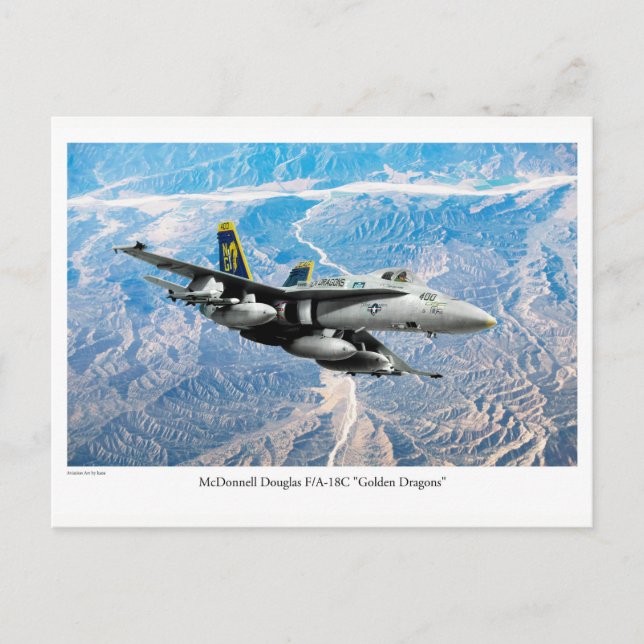 Aviation Art Postcard "F/A-18 Hornet" (Front)