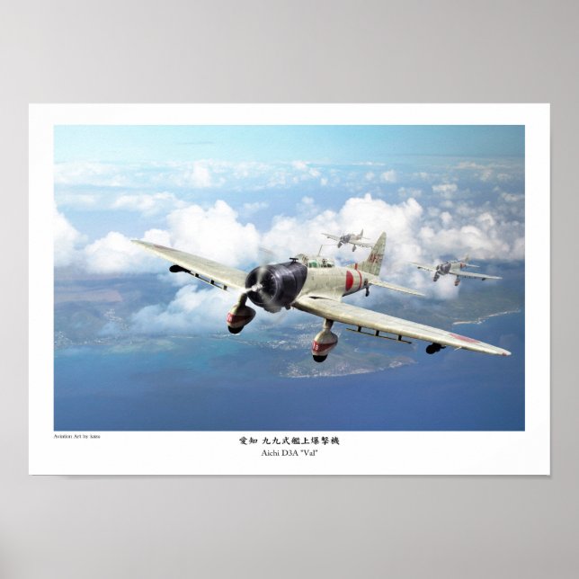 Aviation Art Poster "Aichi D3A  "Val" (Front)