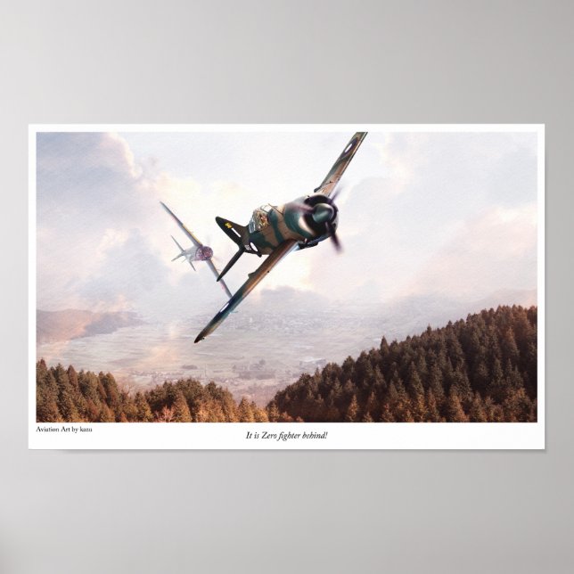 Aviation Art Poster "Brewster Buffalo" (Front)