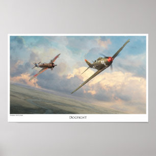 Aviation Art Poster "Dogfight"