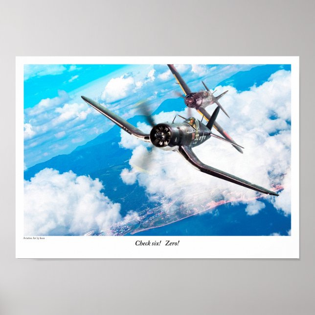 Aviation Art Poster "F4U Corsair" (Front)