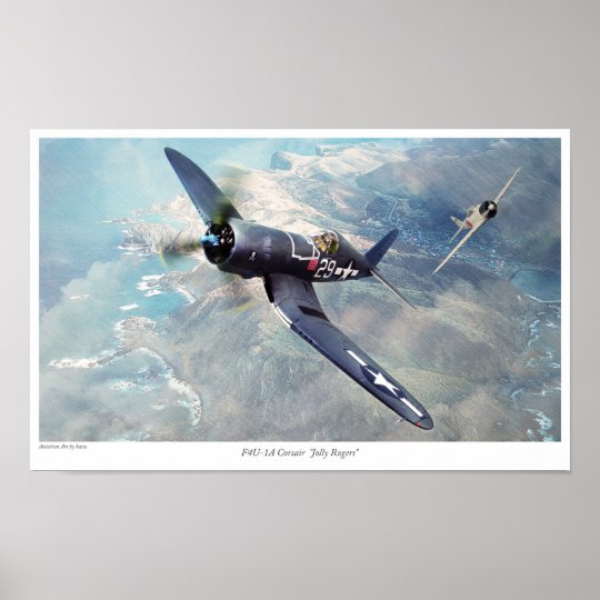 Poster Rétro F4U Corsair – Reproduction – Thème Bière – Fabriqué En France