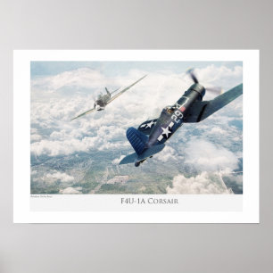 Aviation Art Poster 'F4U Corsair'