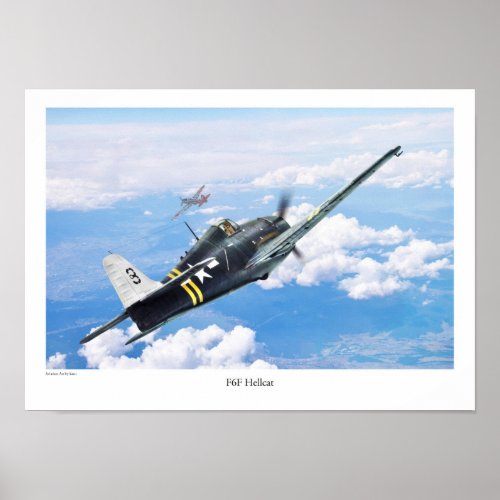 Aviation Art Poster F6F Hellcat