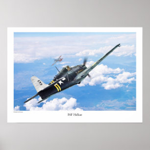 Aviation Art Poster 'F6F Hellcat'