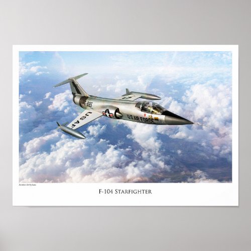 Aviation Art Poster F_104 Starfighter