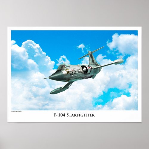 Aviation Art Poster F_104 Starfighter