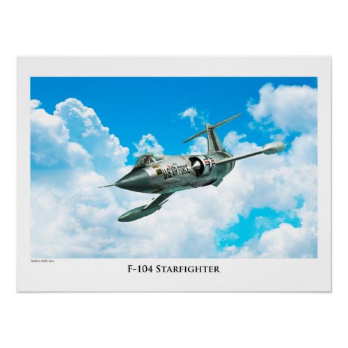Aviation Art Poster 'F-104 Starfighter'