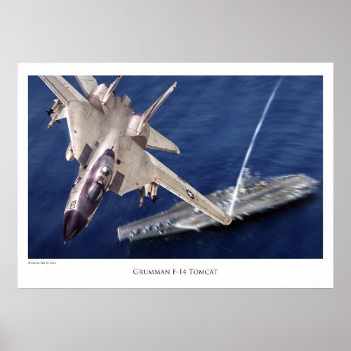 Aviation Art Poster F_14 Tomcat