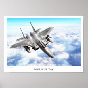 Aviation Art Poster "F-15DJ JASDF Eagle"