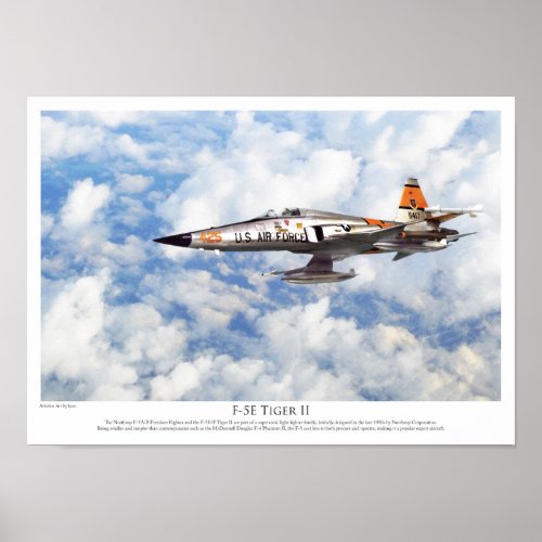 Aviation Art Poster F_5E Tiger II