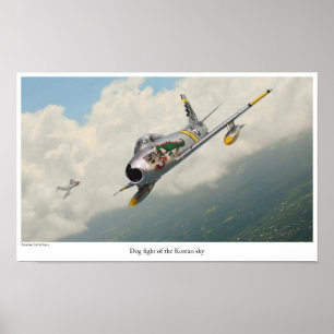 Aviation Art Poster "F-86 Saber"