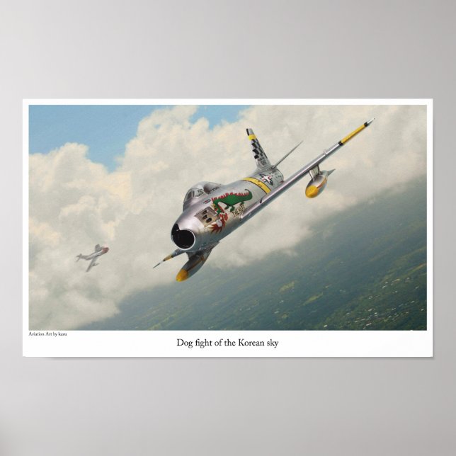 Aviation Art Poster "F-86 Saber" (Front)