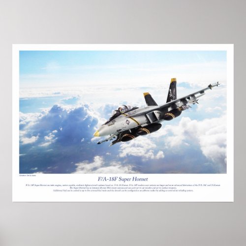 Aviation Art Poster FA_18F Super Hornet 