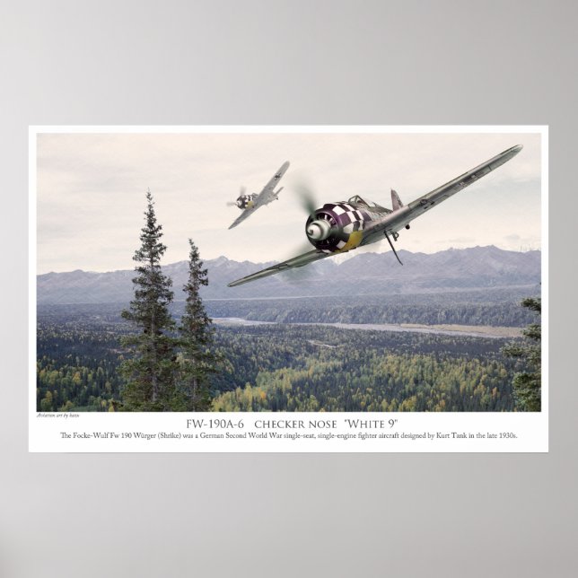 Aviation Art poster "Fw190" (Front)