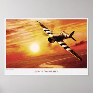 Aviation Art Poster "Hawker Tempest MK.V "