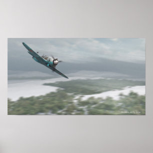 Aviation art Poster Lavochkin La-5