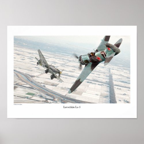 Aviation Art Poster Lavochkin La_5