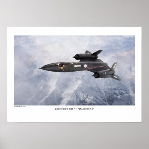 Aviation Art Poster 'Lockheed SR-71 Blackbird'