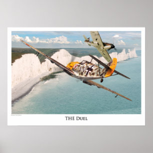 Aviation Art Poster "Messerschmitt Bf 109"