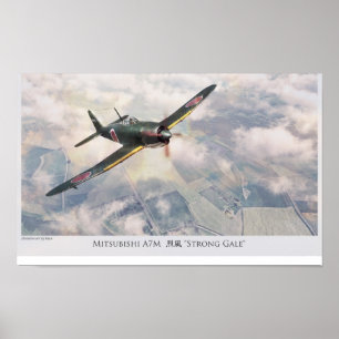 Aviation Art Poster "Mitsubishi A7M"