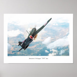Aviation Art Poster "Mitsubishi A7M Reppū "