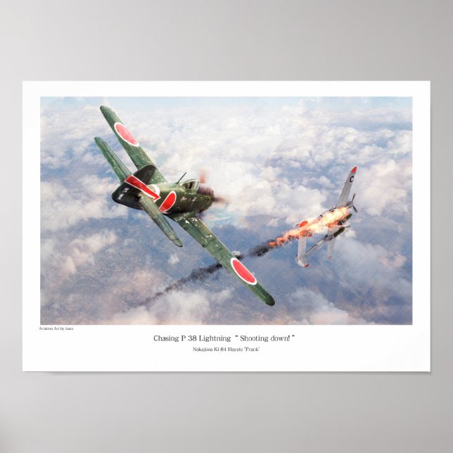 Aviation Art Poster "Nakajima Ki-84疾風 "Frank" (Front)