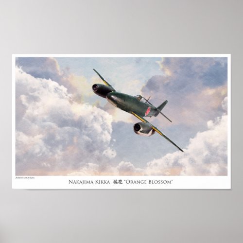 Aviation Art Poster Nakajima Kikka