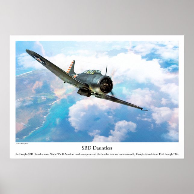 Aviation Art Poster "SBD Dauntless" (Front)