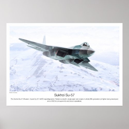 Aviation Art Poster Su_57