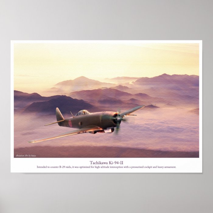 Aviation Art Poster "Tachikawa　Ki 94 II”