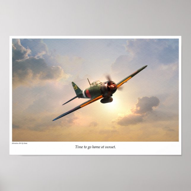 Aviation Art Poster "ZERO FIGHTER" (Front)