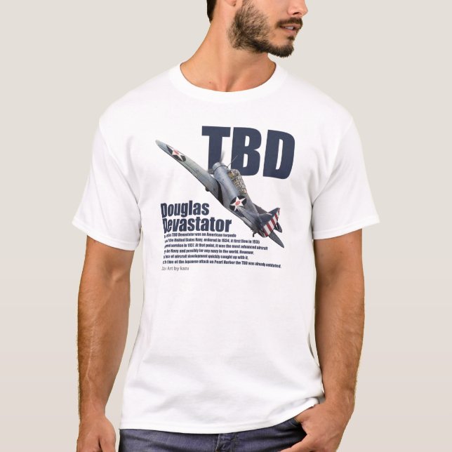 Aviation Art T-shirt “Douglas TBD Devastator" (Front)