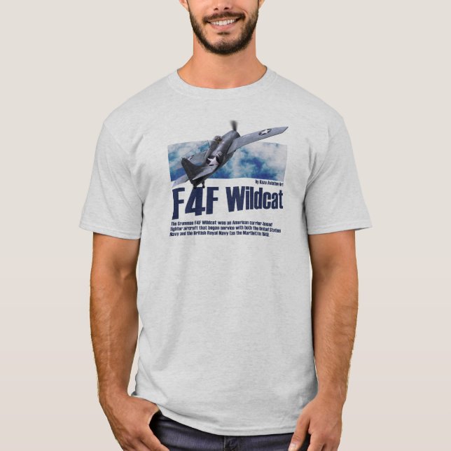 Aviation Art T-shirt “F4F Wildcat" (Front)