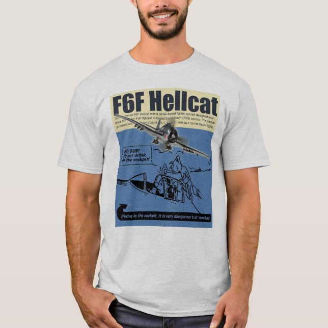 Aviation Art T-shirt “F6F Hellcat" (Front)