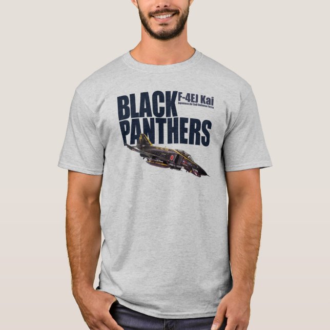 Aviation Art T-shirt “F-4EJ Kai JASDF BLACK PANTH" (Front)