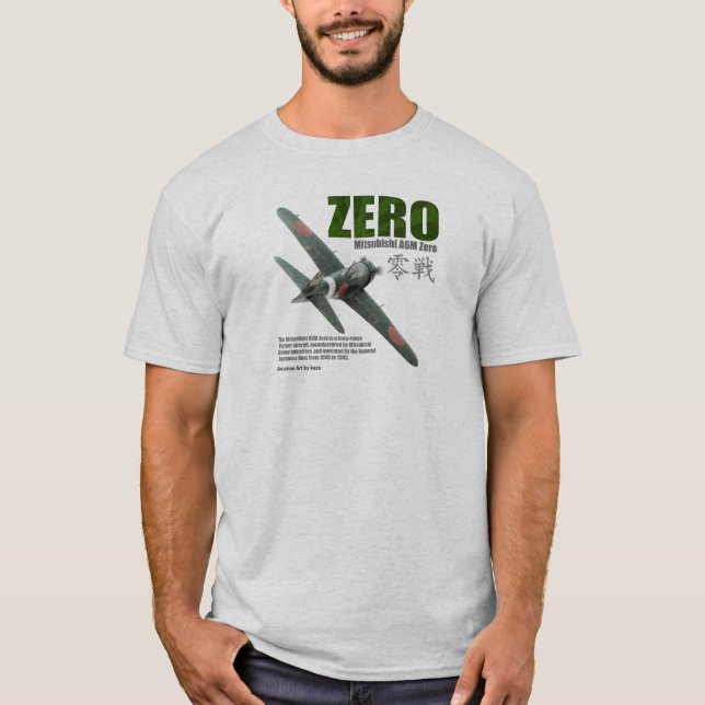 Aviation Art T-shirt "Mitsubishi A6M Zero" (Front)