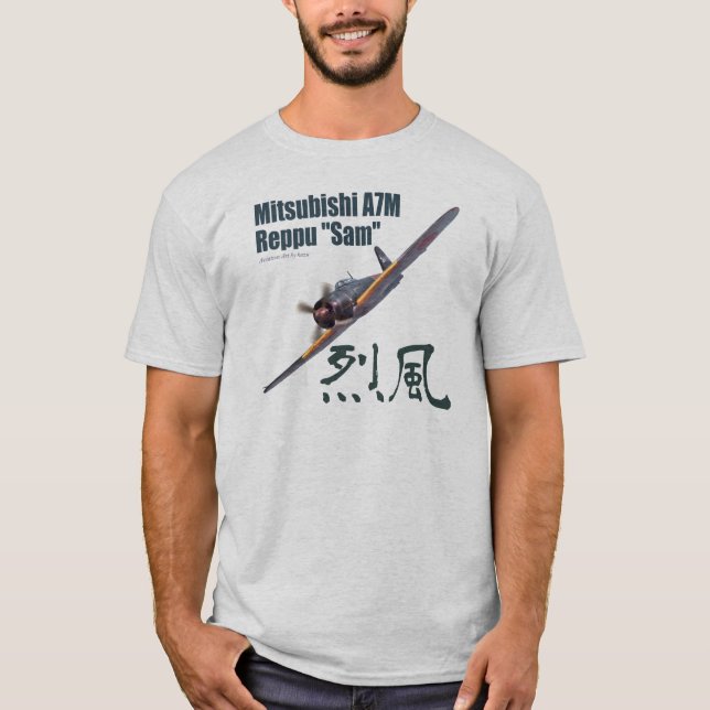 Aviation Art T-shirt “Mitsubishi A7M "Sam"" (Front)