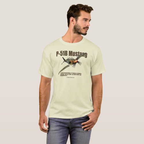 Aviation Art T-shirt “P-51B Mustang"