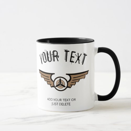 Aviation Badge Gift idea for a Pilot Template Mug