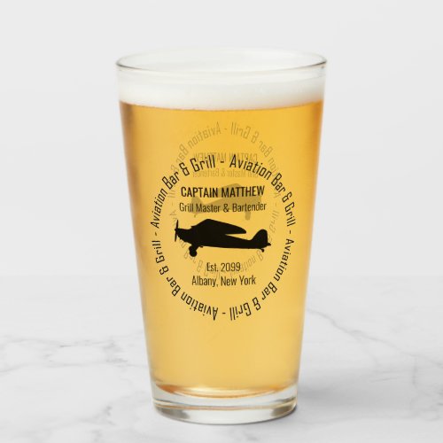 Aviation Bar  Grill Drinkware Pint Beer Drinkware Glass